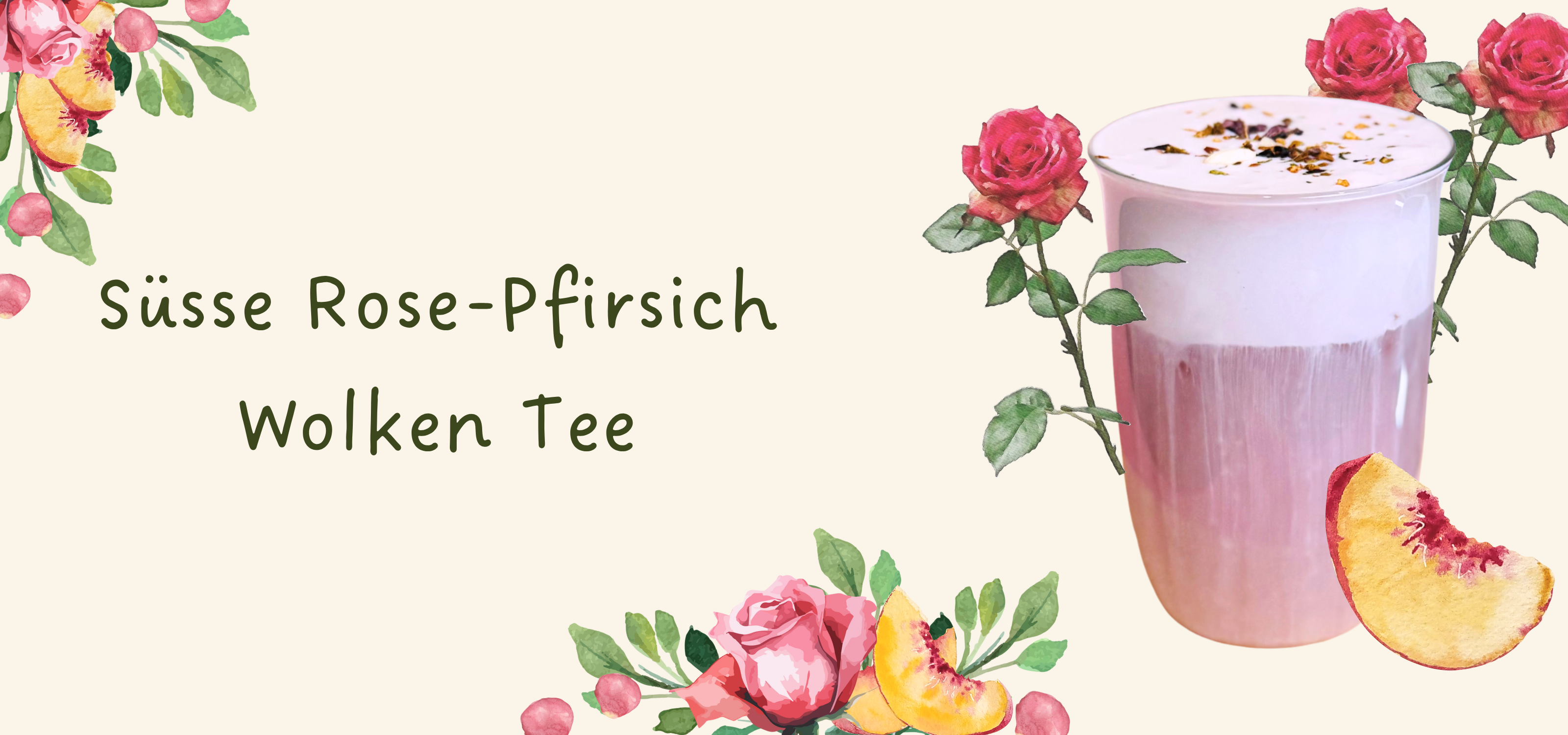 Süsse Rose Pfirsich Wolken Tee