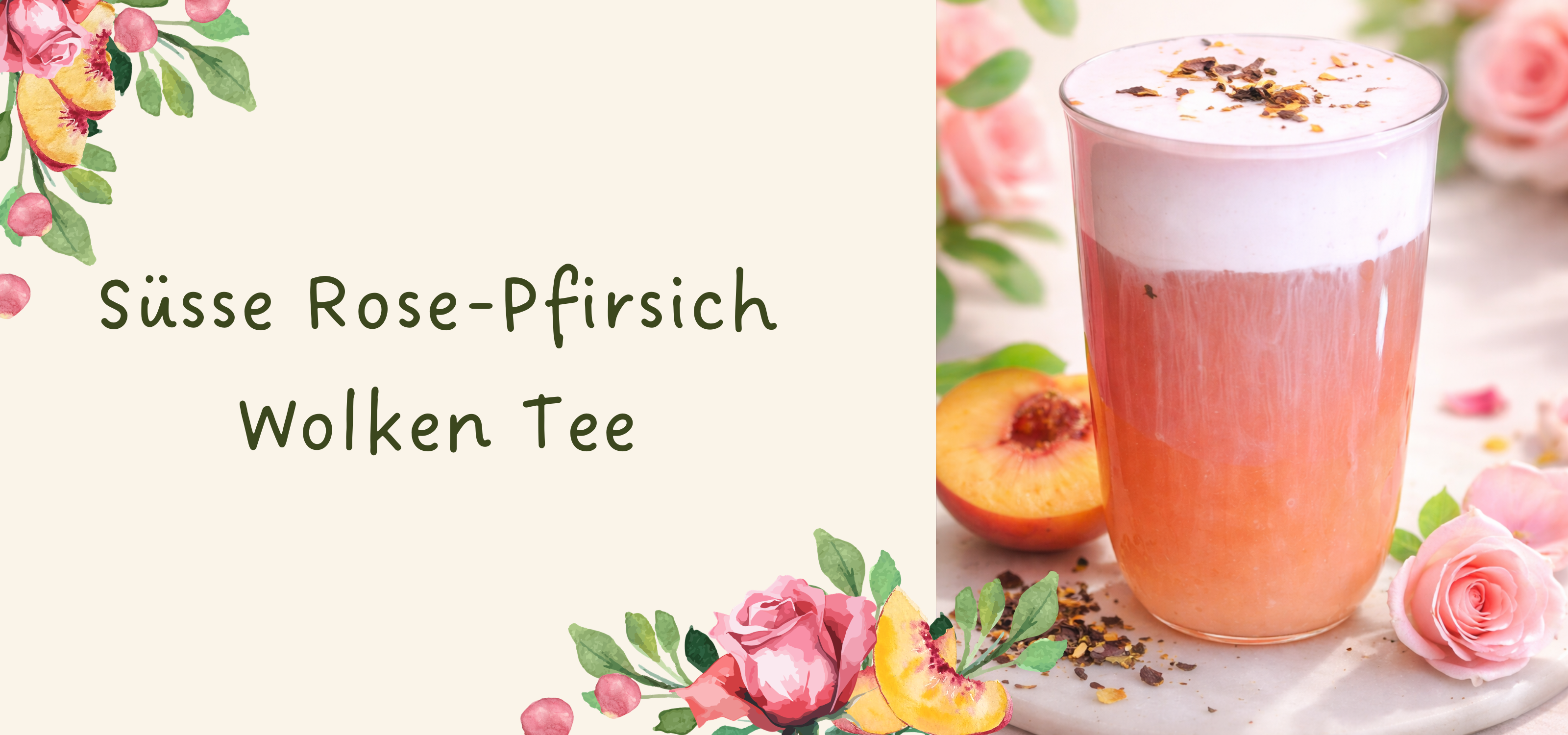 Süsse Rose Pfirsich Wolken Tee