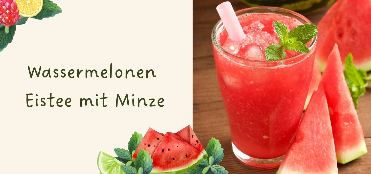Wassermelonen-Eistee mit Minze