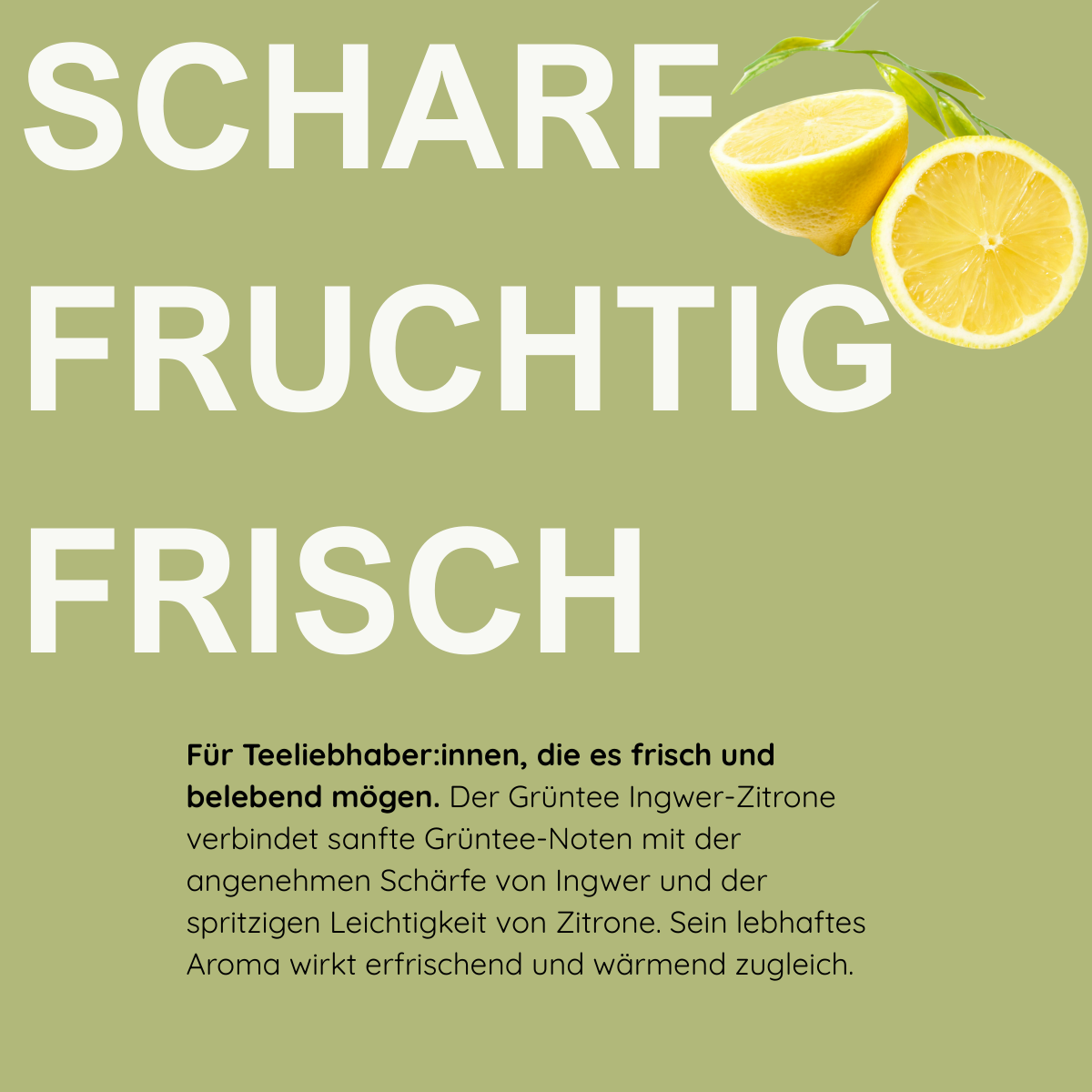 Grüntee Ingwer-Zitrone