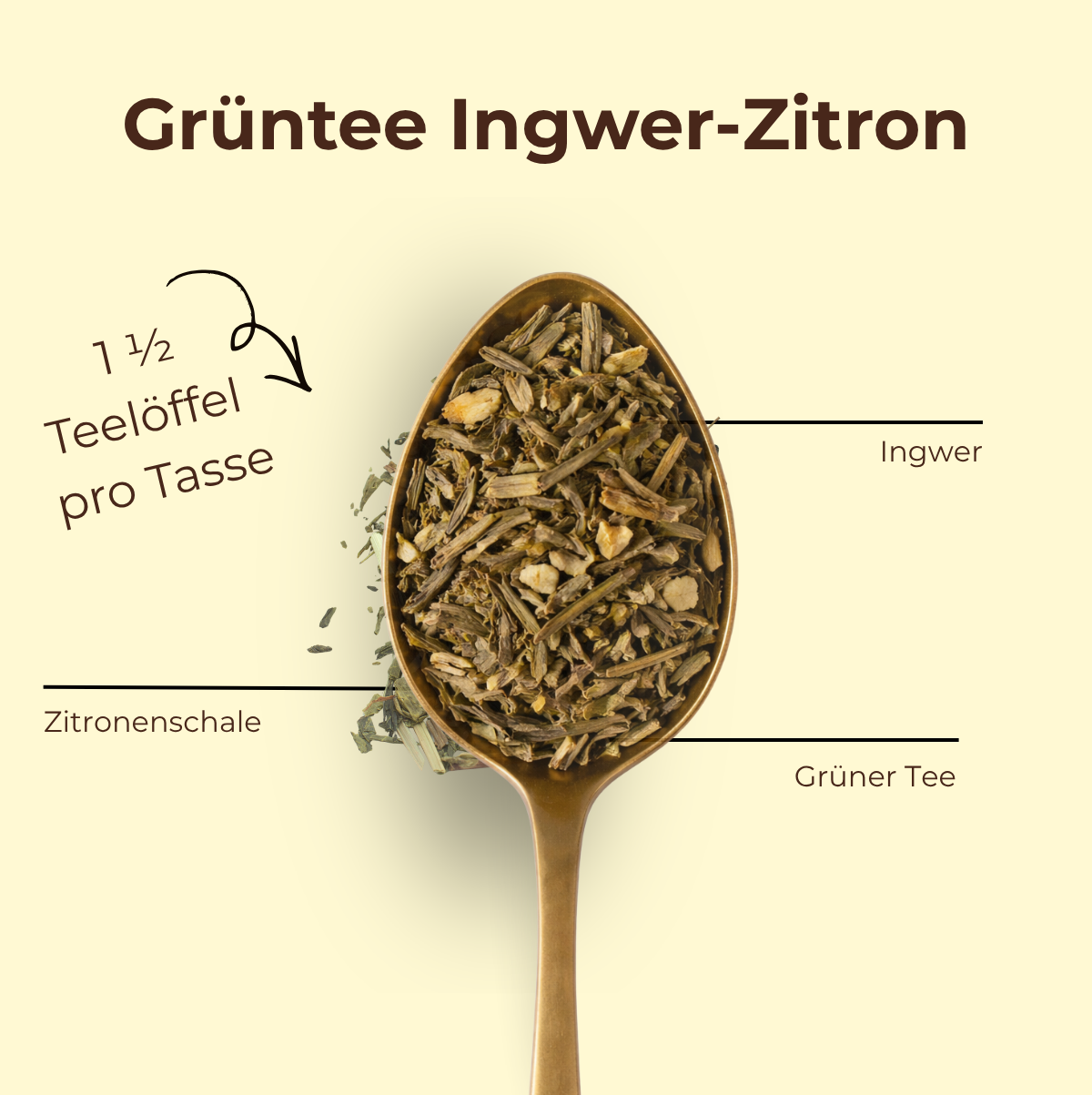 Grüntee Ingwer-Zitrone - loser Tee