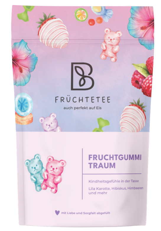 BRU Früchtetee Fruchtgummi Traum Packung